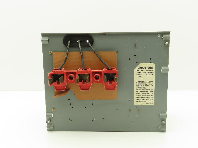Square D 8998 MCC Bucket Motor Starter 25Hp Size 2 Fused Disconnect 3 Pole 600V