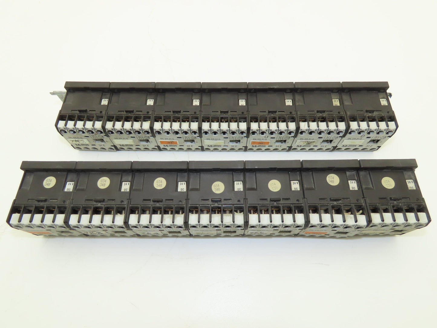 Moeller DIL ER-31-G Contactor 24VDC Coil 10A 600V 4-Pole 3NO 1NC Lot Of 14