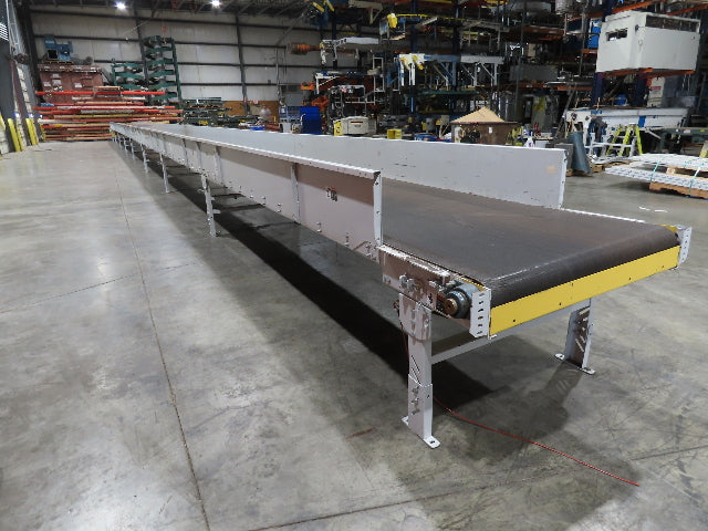 Hytrol 43"x 99' 5" Slider Bed Conveyor Parcel Belt 2Hp 460V Center Drive 118 FPM