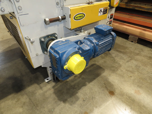 Hytrol 43"x 99' 5" Slider Bed Conveyor Parcel Belt 2Hp 460V Center Drive 118 FPM