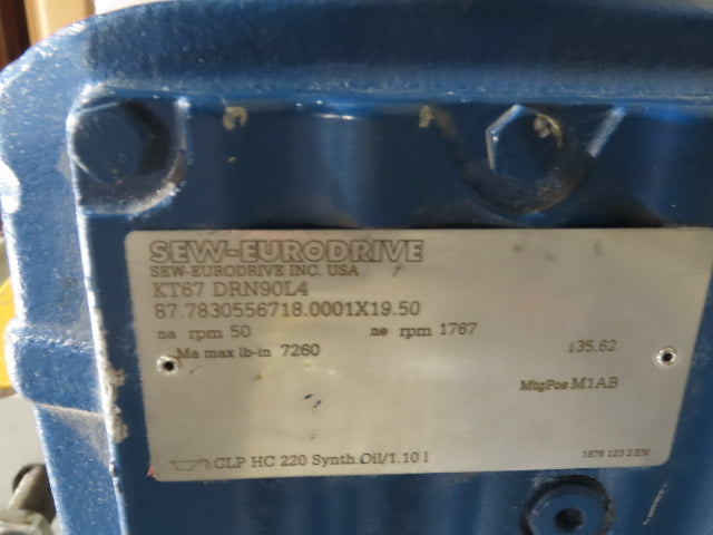 Hytrol 43"x 99' 5" Slider Bed Conveyor Parcel Belt 2Hp 460V Center Drive 118 FPM