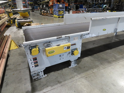 Hytrol 43"x 99' 5" Slider Bed Conveyor Parcel Belt 2Hp 460V Center Drive 118 FPM