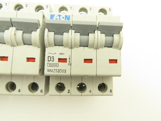 Cutler Hammer WMZS3D03 3-Pole 3A Circuit Breaker Lot of 4