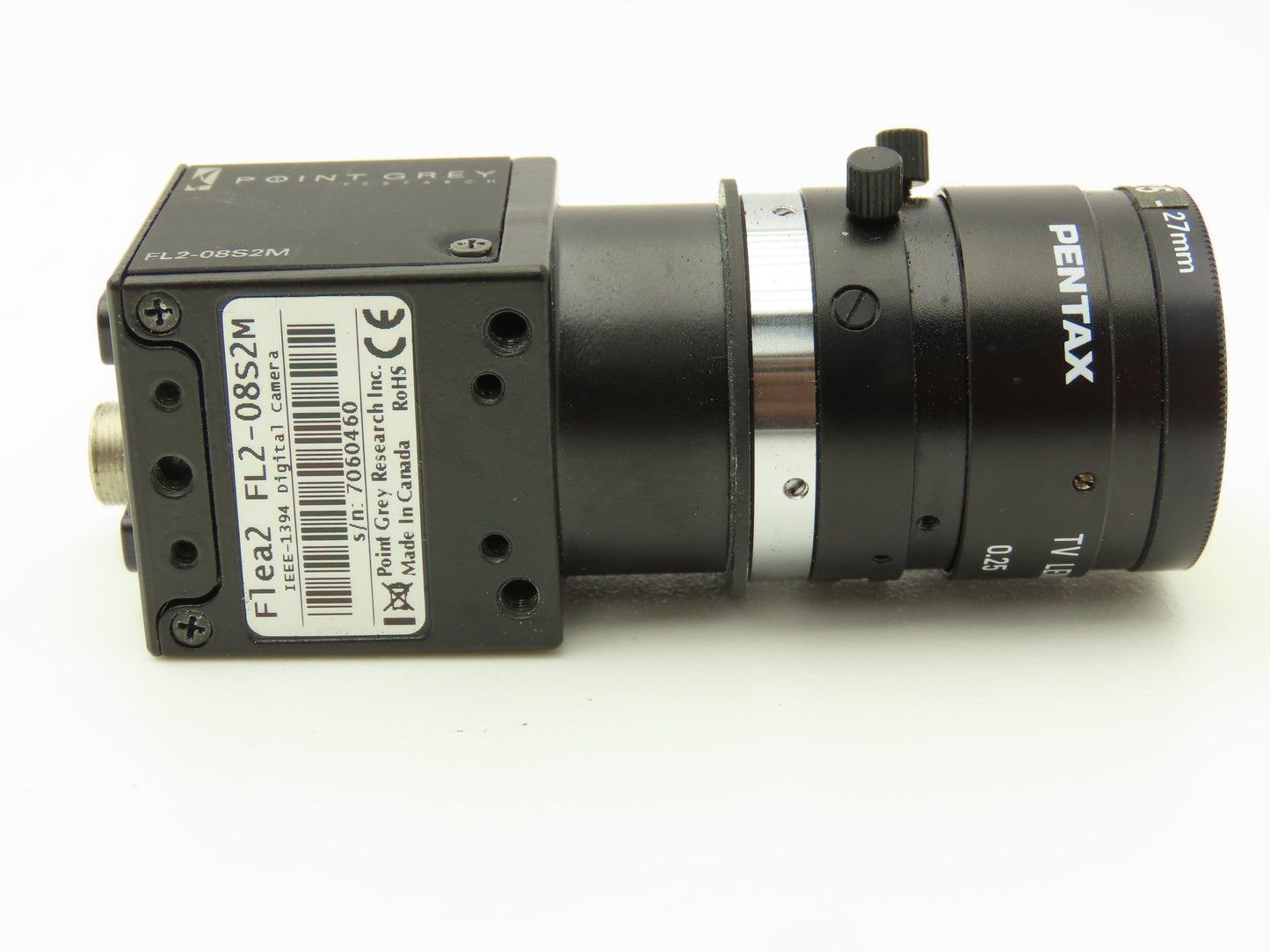 Point Grey Flea2 FL2-08S2M Digital Firewire Camera IEEE-1394 0.8Mp w/12mm Lens