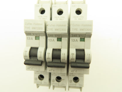 Cutler Hammer WMTC1013 1-Pole 13A Circuit Breaker Lot of 3