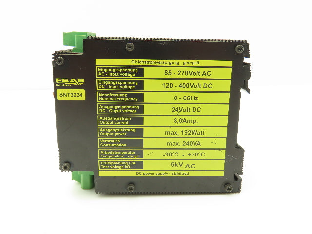 FEAS SNT9224 Switch Mode DC Power Supply 8A 192W 24VDC Output