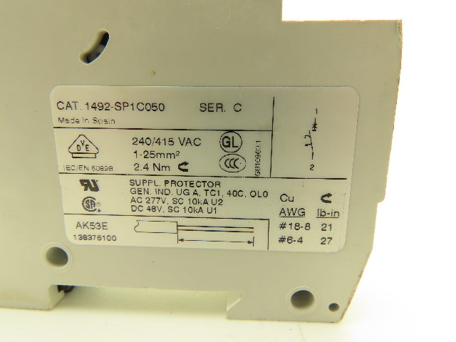 Allen Bradley 1492-SP1C050 Circuit Breaker 5A Lot of 10