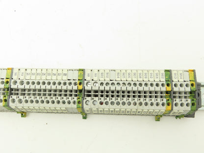 ABB Entrelec Mixed Size Terminal DIN Rail 2-Pole Lot of 117