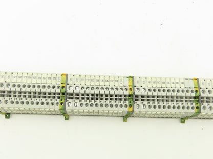 ABB Entrelec Mixed Size Terminal DIN Rail 2-Pole Lot of 117