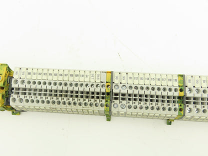 ABB Entrelec Mixed Size Terminal DIN Rail 2-Pole Lot of 117