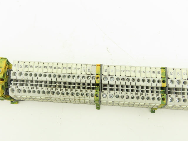 ABB Entrelec Mixed Size Terminal DIN Rail 2-Pole Lot of 117