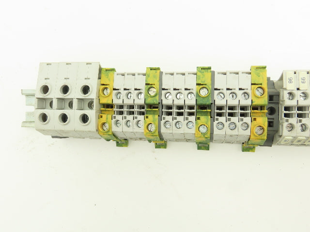 ABB Entrelec Mixed Size Terminal DIN Rail 2-Pole Lot of 117