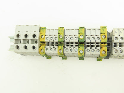 ABB Entrelec Mixed Size Terminal DIN Rail 2-Pole Lot of 117