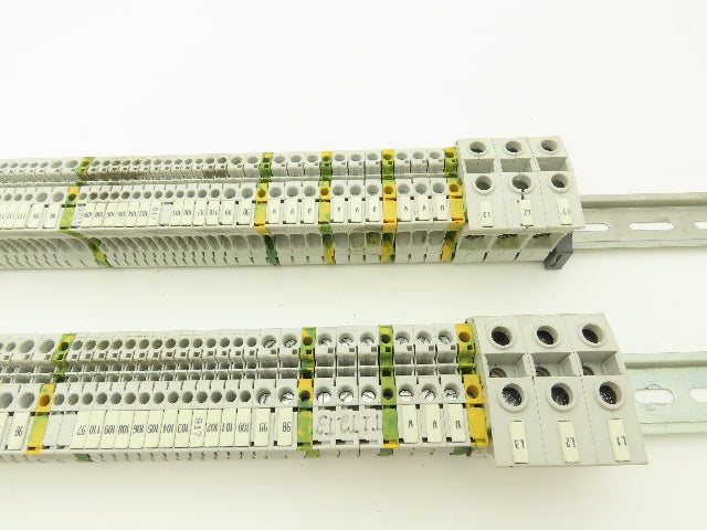 ABB Entrelec Mixed Size Terminal DIN Rails 2-Pole Lot of 165