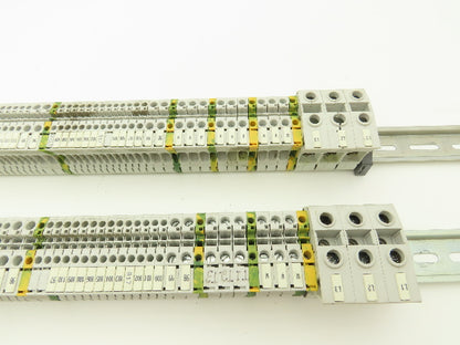 ABB Entrelec Mixed Size Terminal DIN Rails 2-Pole Lot of 165