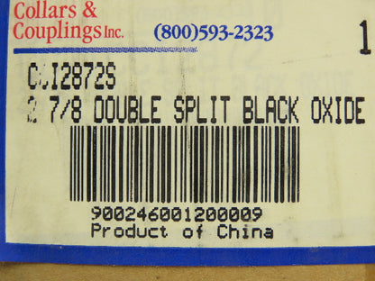 Collars & Couplings CCI2872S Split Shaft Collar 2-7/8" Black Oxide Lot of 5