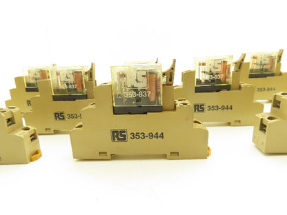 Omron 353-837 Relay 24VDC Coil 10A 353-944 Base Lot of 15