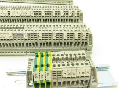Allen Bradley 1492-W3 1492-WG4 Terminal DIN Rail 22-12AWG 2-Pole Lot of 296