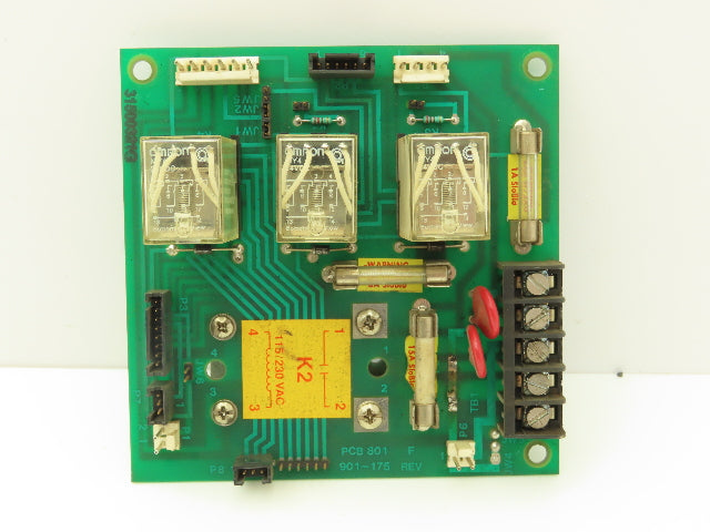 Anilam 901-175 PCB 801 Rev F Stop Relay Circuit Board