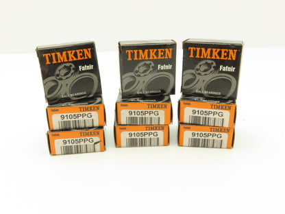 Timken 9105PPG Deep Groove Ball Bearing 25mm ID 47mm OD 12mm W Lot of 9