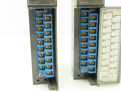 Allen Bradley 1746-IB16 SLC 500 Input Module Series C Lot of 6 Missing Door