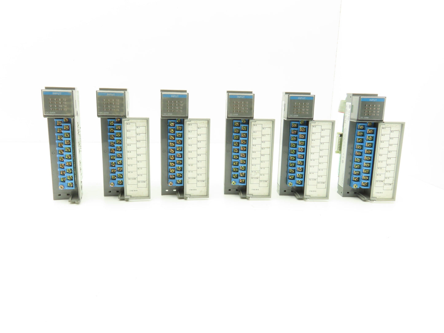 Allen Bradley 1746-IB16 SLC 500 Input Module Series C Lot of 6 Missing Door