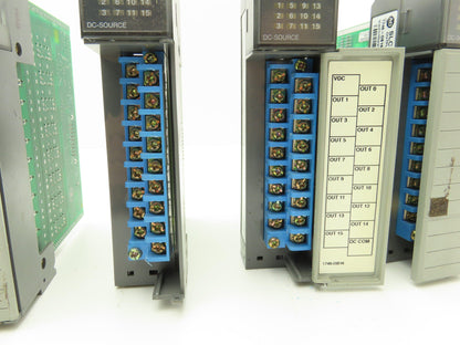 Allen Bradley 1746-OB16 SLC 500 Output Module Series D Missing Door Lot of 6
