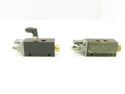 Fabco Air 18HL-4 Manual Pneumatic Control Valve 5/2 Type 1/8" NPT Spool Lot of 2