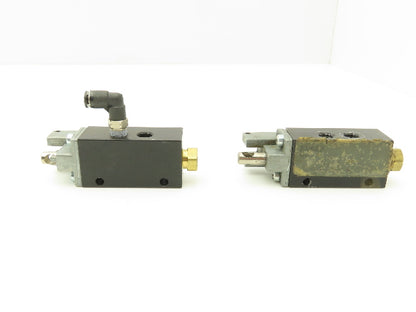 Fabco Air 18HL-4 Manual Pneumatic Control Valve 5/2 Type 1/8" NPT Spool Lot of 2