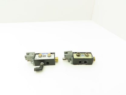 Fabco Air 18HL-4 Manual Pneumatic Control Valve 5/2 Type 1/8" NPT Spool Lot of 2