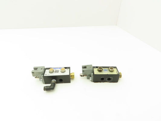 Fabco Air 18HL-4 Manual Pneumatic Control Valve 5/2 Type 1/8" NPT Spool Lot of 2