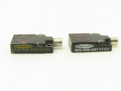 Banner N05-Q08-AN7-V1131 Proximity Sensor 2.5-61mm Range Lot of 2