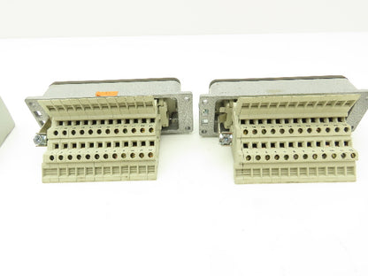 Phoenix Contact 24-Pin 16A Male Female Connector HC-KA Terminals Lot of 4