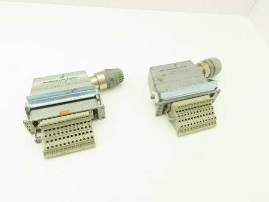 Phoenix Contact 24-Pin 16A Male Female Connector HC-KA Terminals Lot of 4