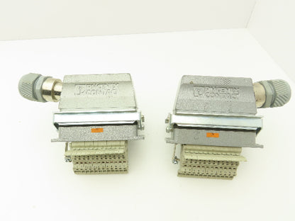 Phoenix Contact 24-Pin 16A Male Female Connector HC-KA Terminals Lot of 4