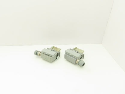 Phoenix Contact 24-Pin 16A Male Female Connector HC-KA Terminals Lot of 4