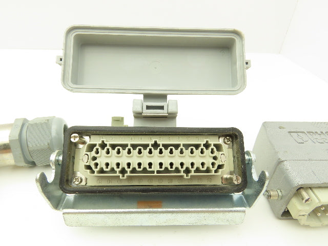 Phoenix Contact 24-Pin 16A Male Female Connector HC-KA Terminals Lot of 4