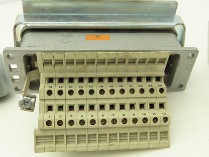 Phoenix Contact 24-Pin 16A Male Female Connector HC-KA Terminals Lot of 4