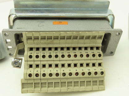 Phoenix Contact 24-Pin 16A Male Female Connector HC-KA Terminals Lot of 4