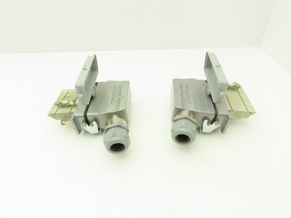 Phoenix Contact 24-Pin 16A Male Female Connector HC-KA Terminals Lot of 4