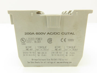 Marathon Electric EPBAP45 Power Distribution Terminal 200A 600V AC/DC Lot of 3