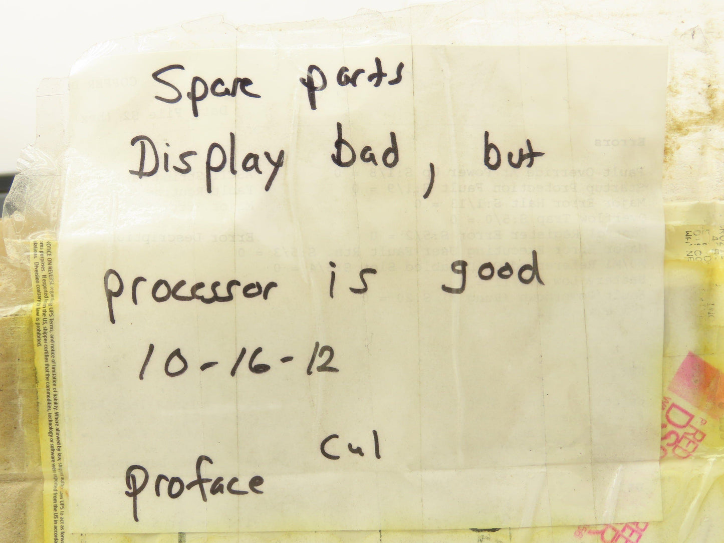 Pro-Face GP477R-EG41-24VP Broken Operator Interface Control Panel 9.1" Display