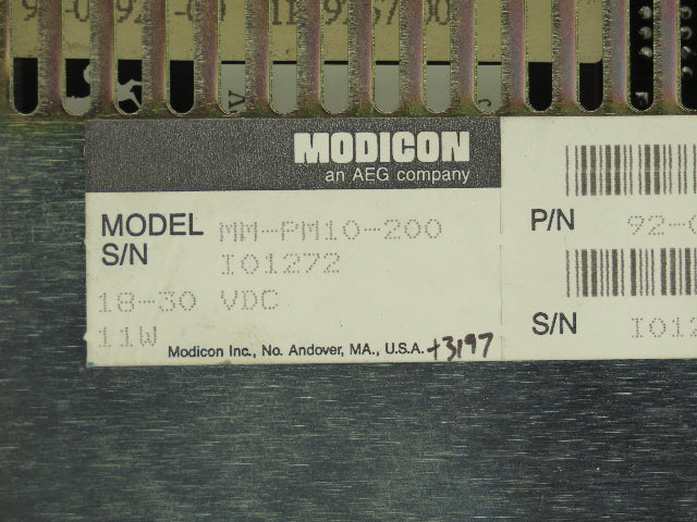 Modicon AEG MM-PM10-200 PanelMate Plus HMI Operator Display Panel