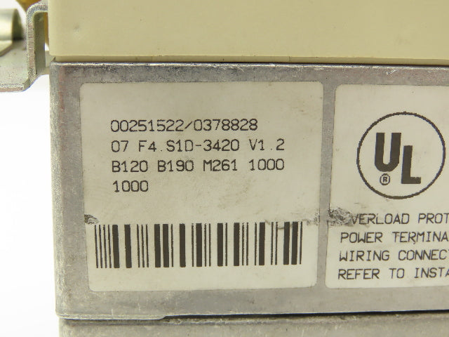 KEB 07.F4.S1D-3420/1.2 Combivert AC Drive 3PH 1.8KVA 480V 1.8A HF Filter