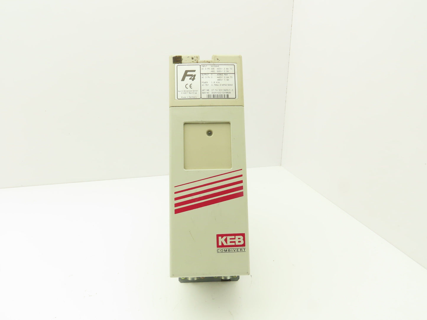 KEB 07.F4.S1D-3420/1.2 Combivert AC Drive 3PH 1.8KVA 480V 1.8A HF Filter