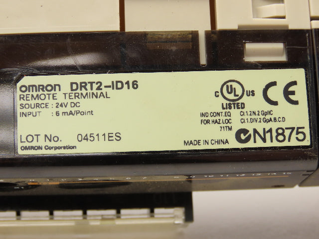Omron DRT2-ID16 / XWT-ID16 Remote Terminal PLC Input Output Module Set