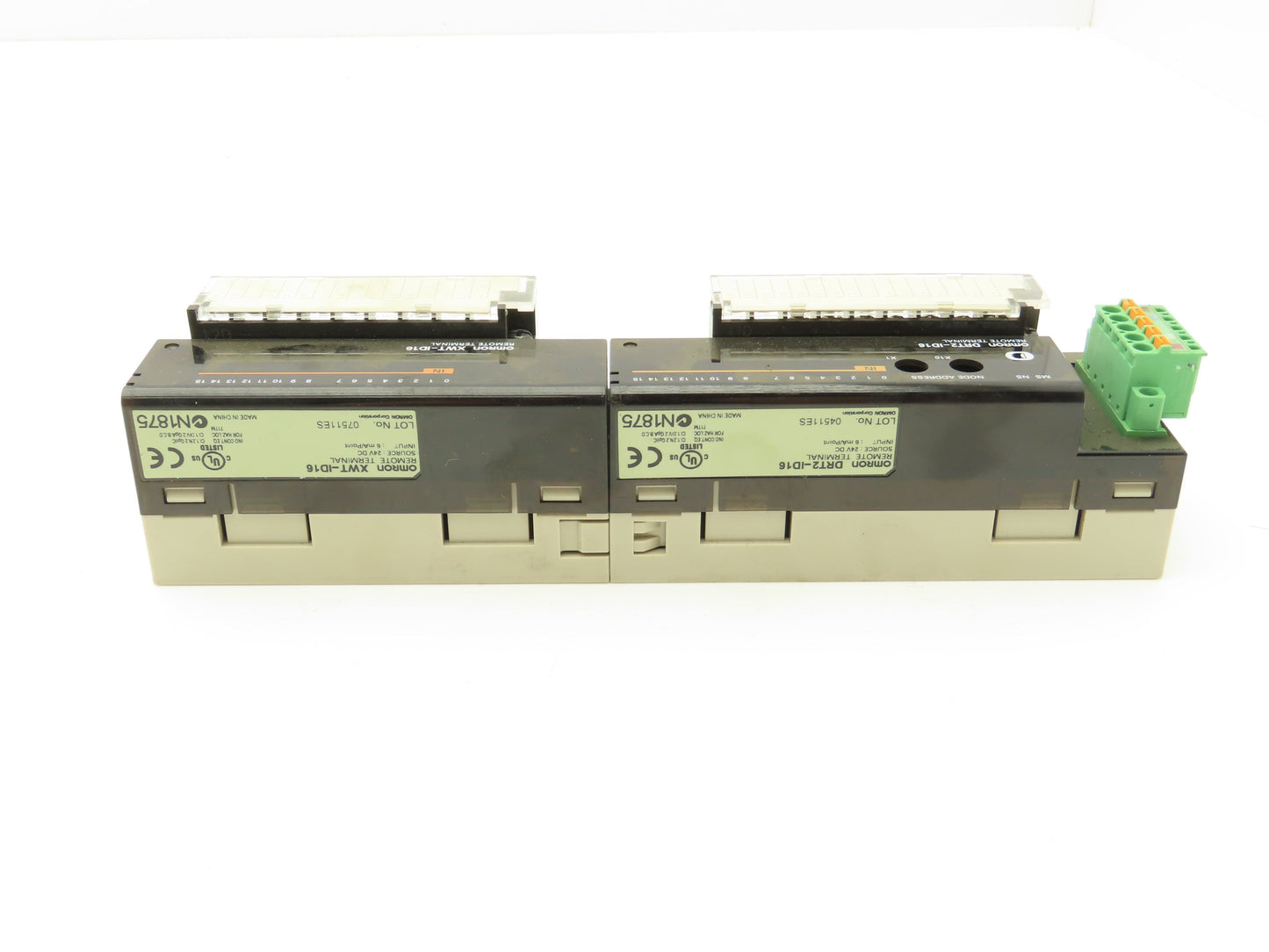 Omron DRT2-ID16 / XWT-ID16 Remote Terminal PLC Input Output Module Set