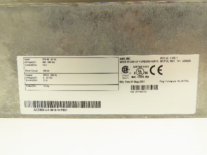 ABB AC Variable Frequency Drive 15Hp 3Ph 380-500V 21A