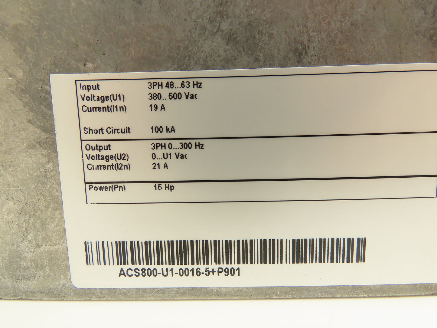 ABB AC Variable Frequency Drive 15Hp 3Ph 380-500V 21A