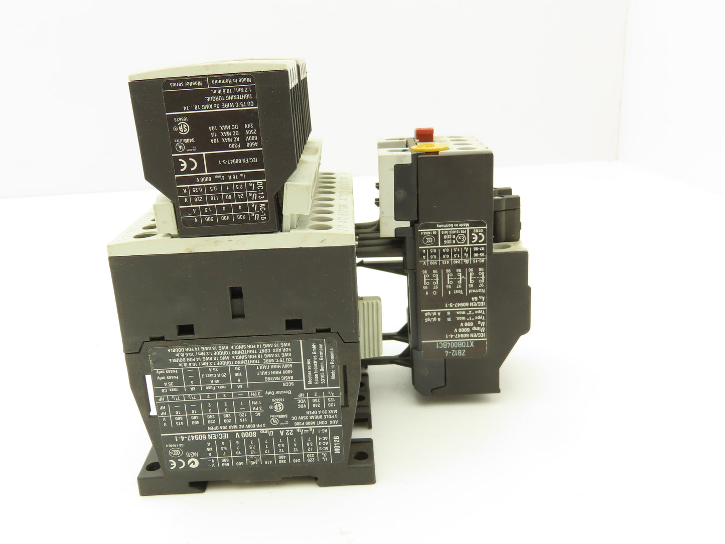 Eaton ZB12-4 Motor Starter Relay Contactor Accessory Set 10HP 7.5A 600VAC
